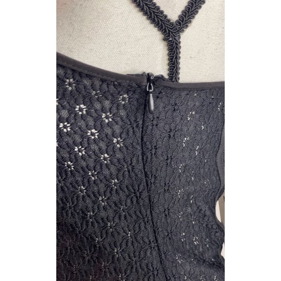 Zara Black Lace Body Suit With Adjustable Straps & Snap Closure - Picture 16 of 16
